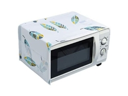 KOFIHETY Funda protectora para microondas, material seguro, resistente al polvo y al aceite, para horno multifunción, diseño antideslizante (estampado de pluma