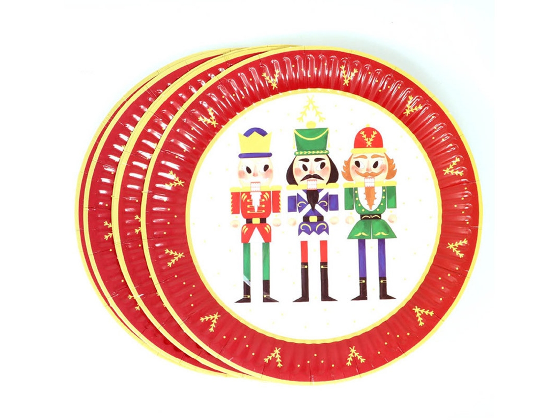 Platos de Fiestas GUIRMA Set de 8 Cascanueces 23 cm