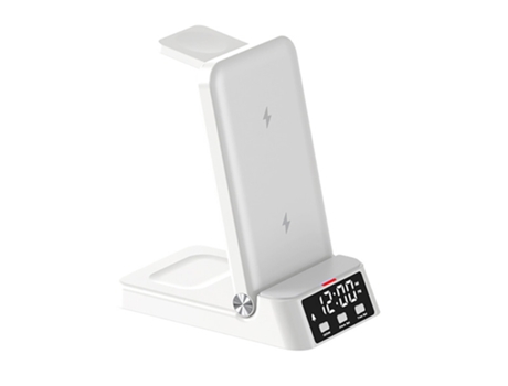 Cargador Inalámbrico Magnético, CHRONUS 15W 4-en-1 Carga Rápida, Blanco