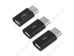 Td Conjunto de 3 Adaptadores Mini Usb Micro Usb Conector Universal 3 Use Conexão Periférica Transferência Rápida Compartilhamento de Dados