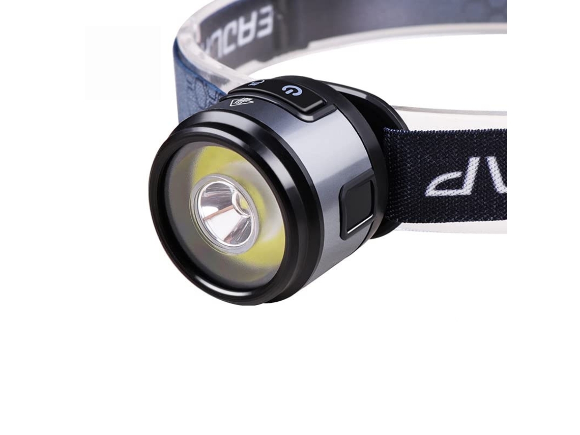 Linterna frontal recargable Luz frontal ultraligera portátil Multifuncional 3 modos Cob 4 modos para correr al aire libre Caza Senderismo Equ YEMAESRE