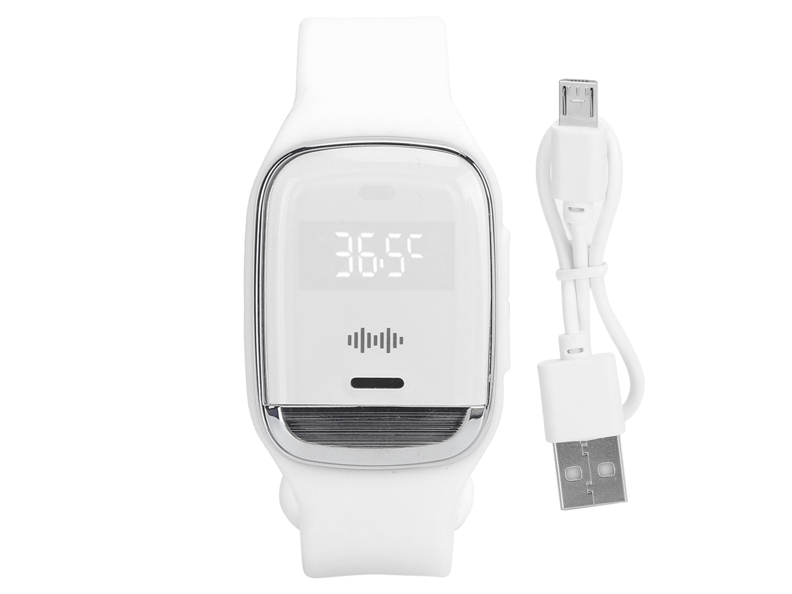 Pulsera Repelente De Mosquitos Ultrasónica Al Aire Libre Reloj Repelente Electrónico Portátil Blanco
