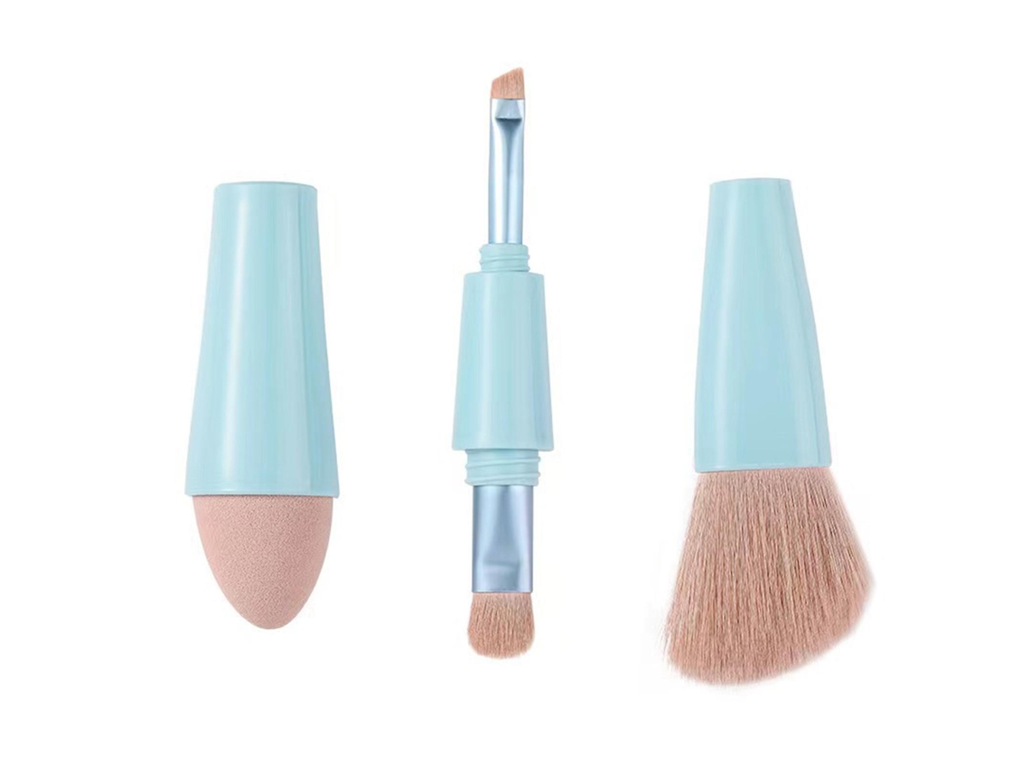 Brocha de maquillaje multiusos 4 en 1 Rosewell, ligera y duradera, para maquillaje facial.