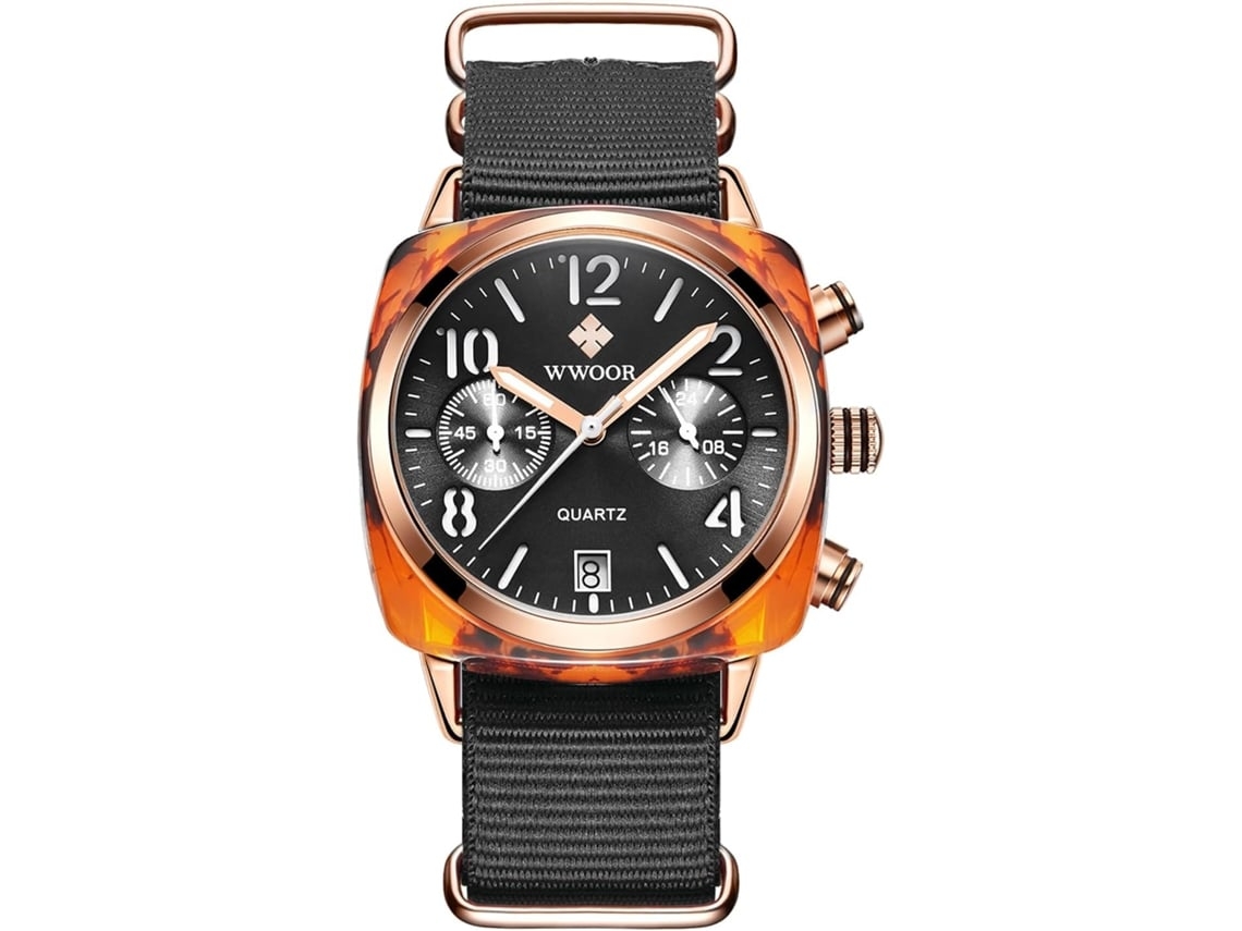 Automático Mecánico Acero Inoxidable Triángulo Esfera Cuero Banda Reloj Yuysan