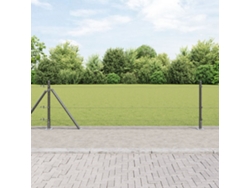 Juego de 2 postes de metal para cerca gris Wsd92281 Lovely Home