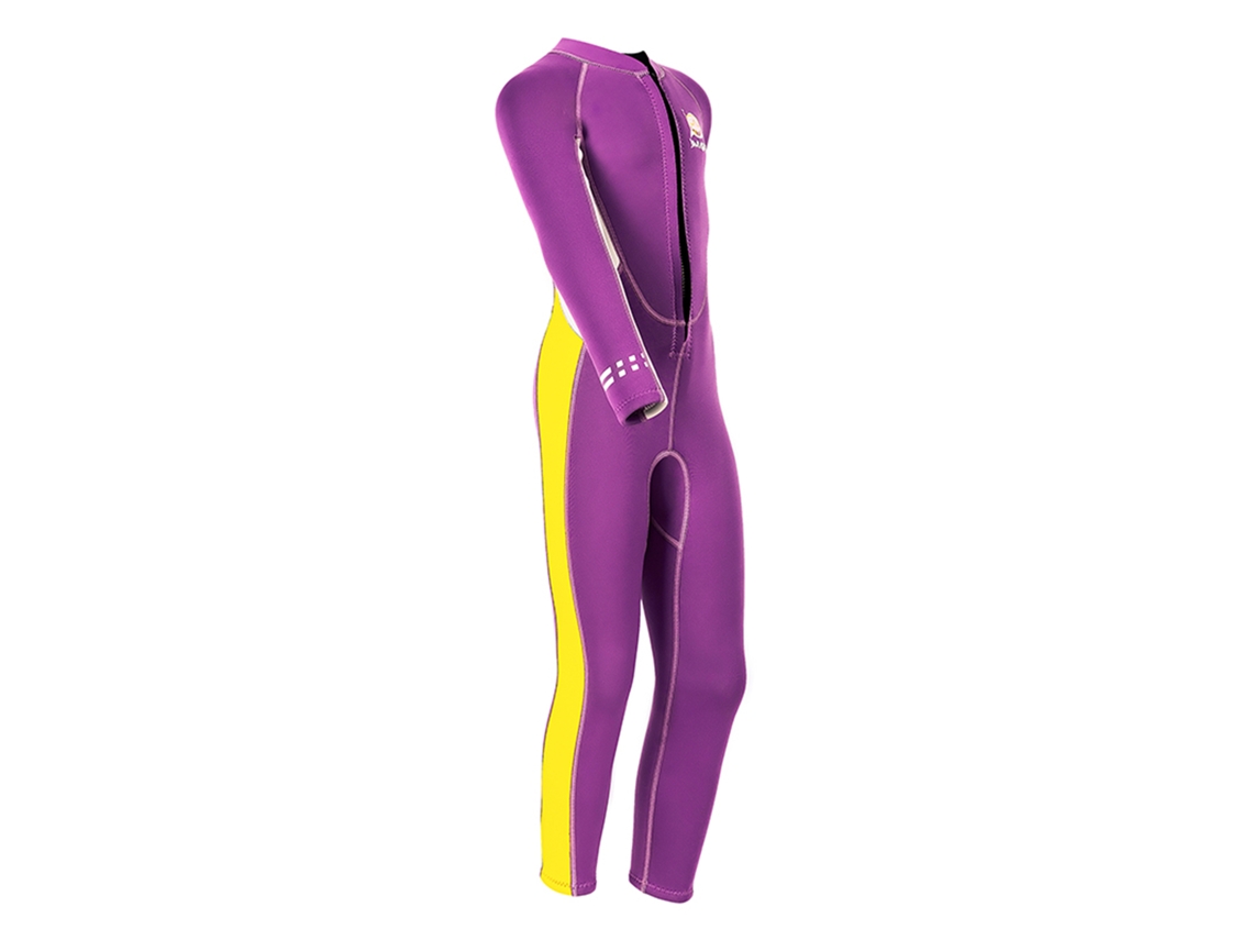 Traje De Neopreno De 2,5 Mm Para Niñas Con Cremallera Frontal Y Mangas Largas Para Deportes Acuáticos.