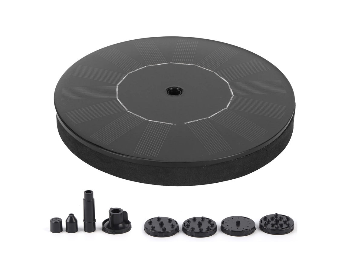 Kit De Fuente Solar Flotante Para Jardín, Piscina Y Comedero De Pájaros Con 4 Estilos De Chorro.