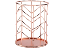 2026rebe-portavasos De Metal Redondo Para Lápices, Cepillos De Maquillaje Y Utensilios (rosa Oro)
