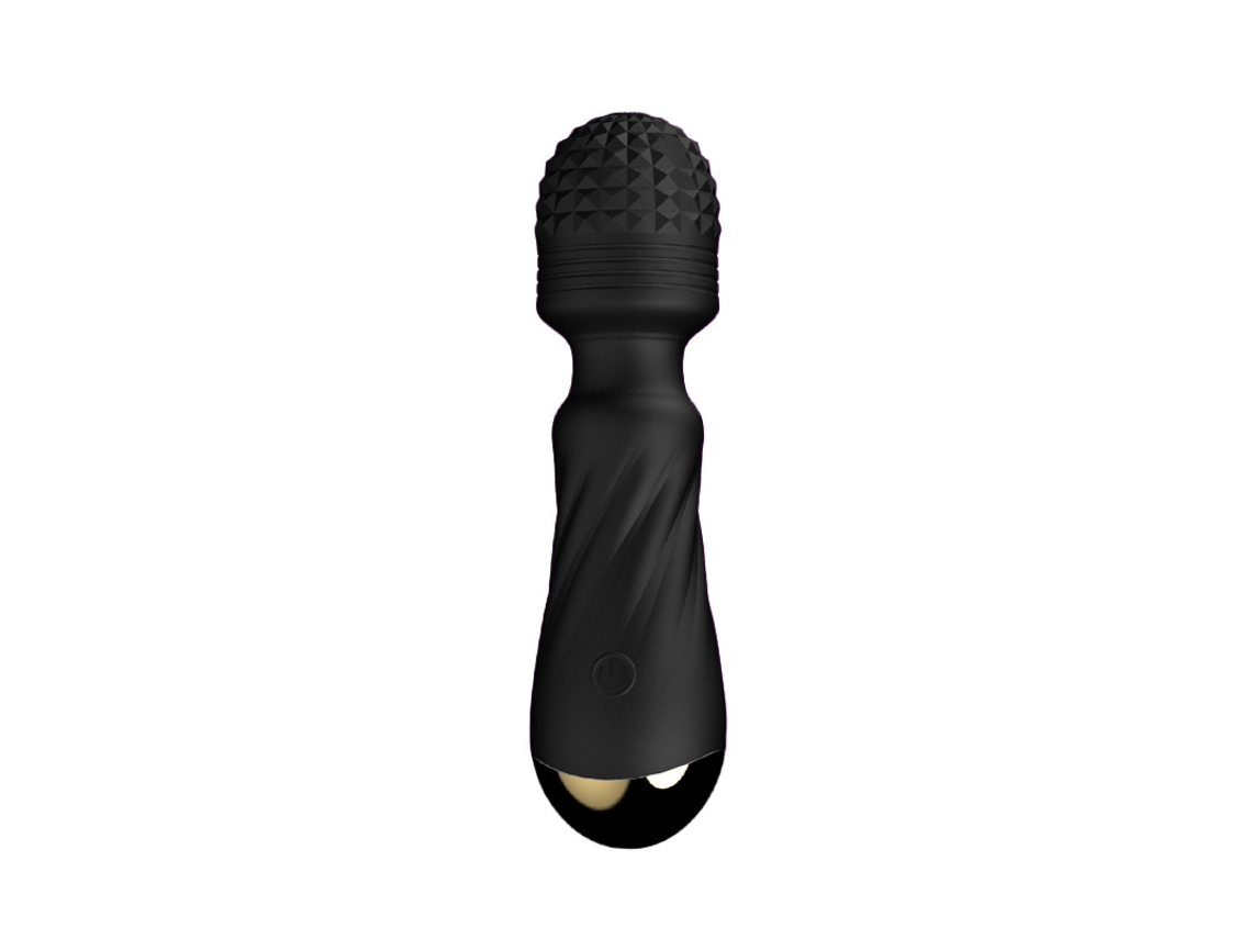 Mini vibrador de masaje recargable por USB con 12 frecuencias para mujeres (negro) YIZHOOD