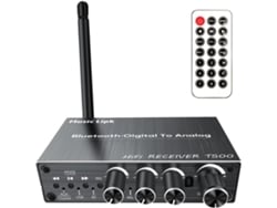 Receptor Bluetooth 5 Con 3 Entradas Aux/coaxial/micro/usb Y Adaptador Para Pérdida De Cable.