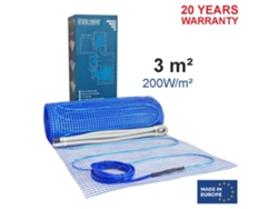 Manta calefactora eléctrica para suelo radiante de 3 m², 200 W/m², 600 W, Grand Meyer