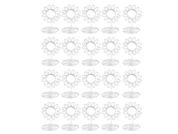 20pcs Portavasos De Mesa De Alambre Dorado Reutilizable Para Bodas Aniversarios Fiesta Portarretratos Portatárjetas De Mesa Plata