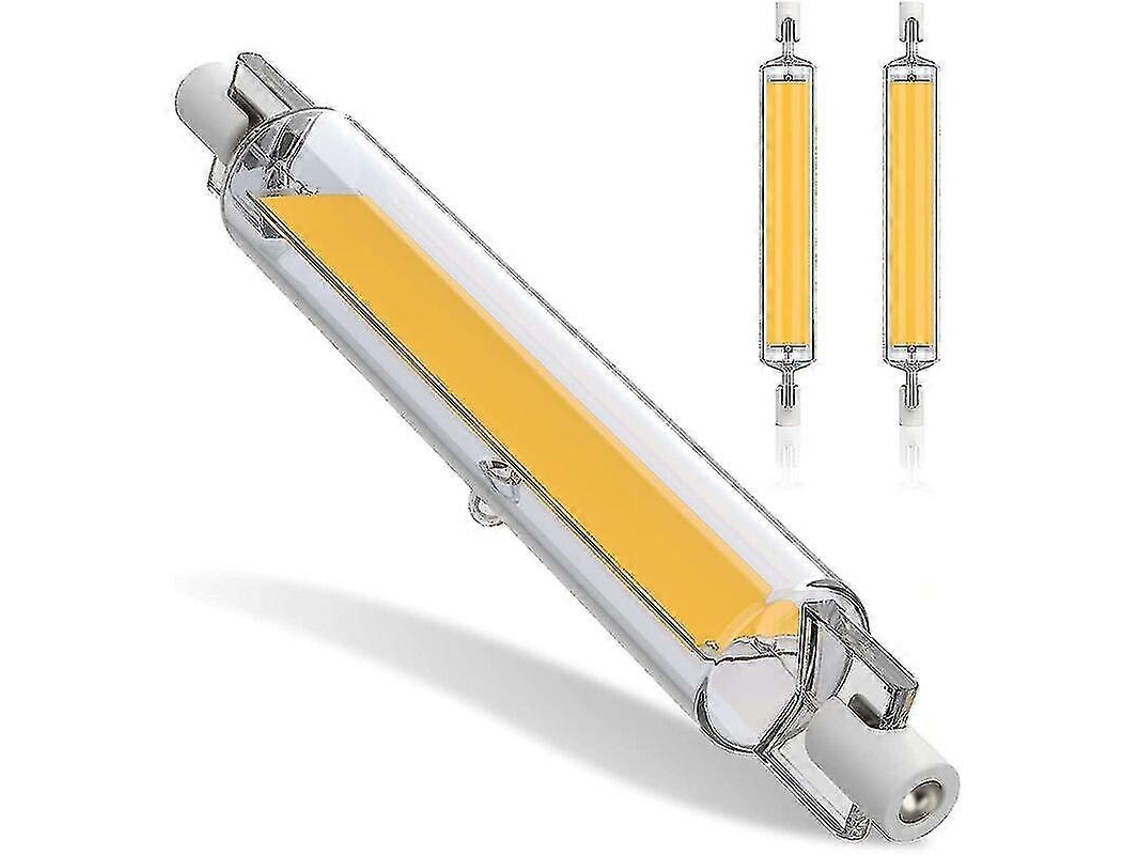 Rebe-bombillas Led R7s 118mm Regulables, 20w 3000k Luz Blanca Cálida, 360° Iluminación, Ac 220-240v, Pack De 2