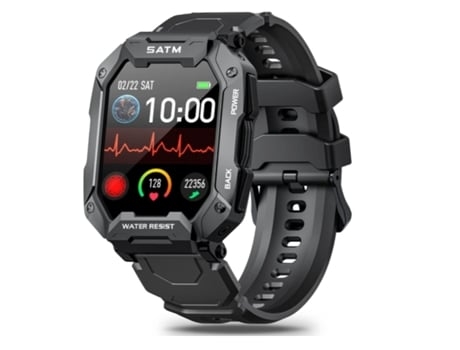 Reloj Inteligente para Hombres Reloj Inteligente para teléfonos Android y Compatible con iPhone Monitor de Ejercicios de presión Arterial Negro AUJ...
