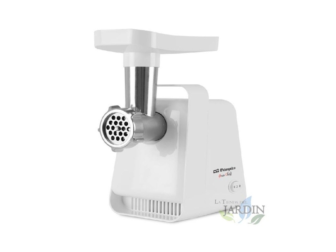 Picadora de Carne SUINGA Orbegozo 600W + 3 discos de Acero Inoxidable y 2 cuchillas