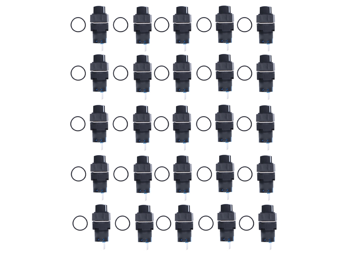 Kit De 25 Mandos De Interruptor Rotativo 2 Posiciones Autobloqueante 16mm Para Equipos
