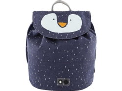 Mochila Escolar Mini Trixie, Modelo Mr. Penguin, Color Azul, Impermeable.