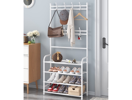Perchero JOASHUAL (Acero Inoxidable - Blanco - 60 x 26 x 153 cm)