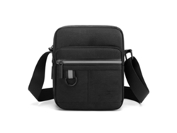 Bolso De Hombro Negro Para Hombre, Gran Capacidad, Lona De Poliéster A La Moda.
