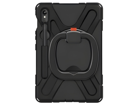 Funda Samsung Tab S9, S8 y S7 Soporte con asa giratoria de doble material Negro AVIZAR