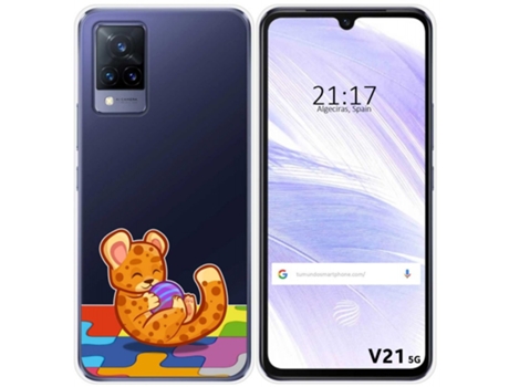Carcasa Vivo V21 5G TUMUNDOSMARTPHONE Dibujos Transparente Multicolor