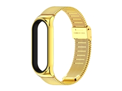Correa Smartwatch para Xiaomi Mi Band 6/5/4/3 Milan Buckle Plus Acero Inoxidable Cs-Oro YUYSAN