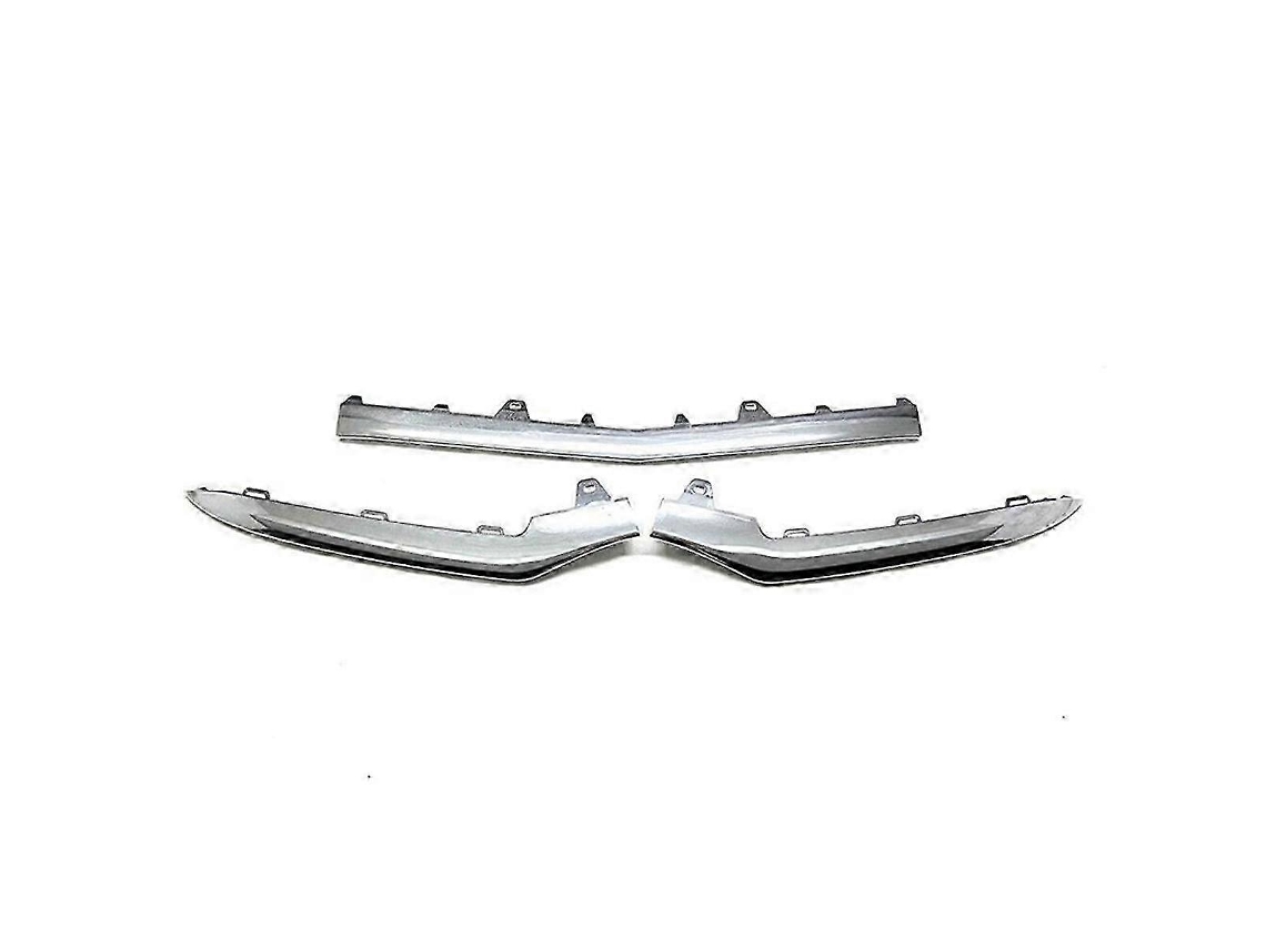 3 piezas de moldura cromada para parachoques delantero compatible con Clase E W212 14 16 A2128852774 A2128852874 A2128852674 B