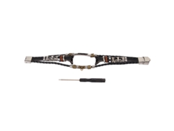 Pulsera De Cuero Y Aleación Para Mi Band 8 Con Destornillador - Pulsera Inteligente Unisex Negra