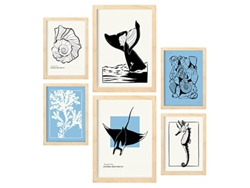 Set Of 6 Poster NACNIC Thick Black Ink (A3, A4)