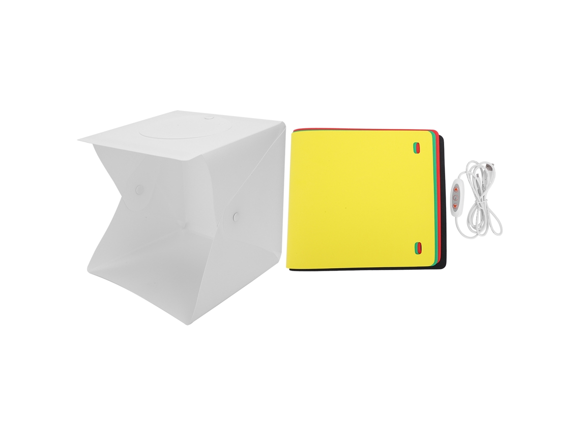 NEVEANCE Caja de Luz Suave 20 cm para Fotografía, Softbox Portátil Plegable con 6 Fondos de Colores