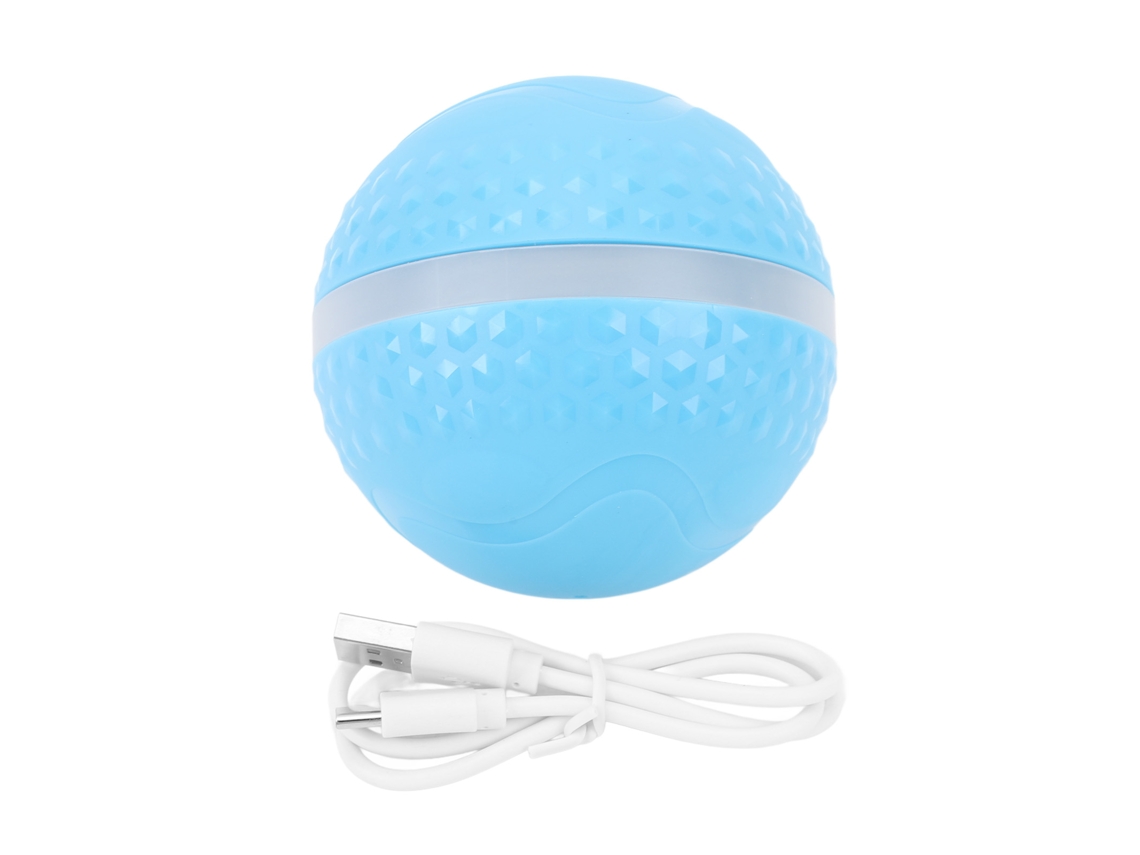 Pelota Interactiva Inteligente Para Perros Con Luces Led, Resistente Al Agua Ip54, Recargable Y Automática, Azul Claro.