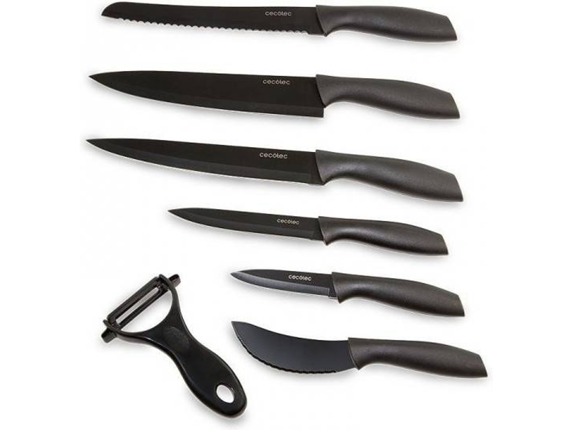 Juego de cuchillos de cocina de acero inoxidable CECOTEC de 7 piezas