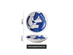 (estilo C) Un Juego De 4 Platos De Cerámica Japoneses Con Un Diseño De Gato De La Suerte Lindo Y Creativo.