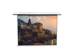 Pantalla de proyección eléctrica empotrable 2,80 x 2,10m, Formato 4/3, Función WiFi