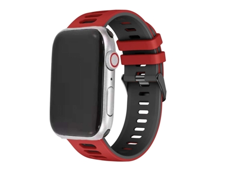 Correa Pioneer para Apple Watch Series 3 42Mm Rojo y Negro