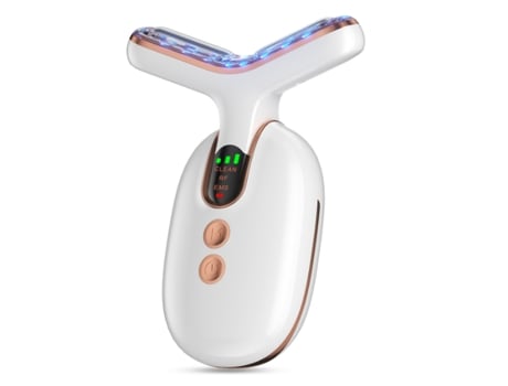 BISBISOUS Am-810 Dispositivo facial de microcorriente multifuncional Herramienta para esculpir el rostro del cuello Piel y papada Blanco