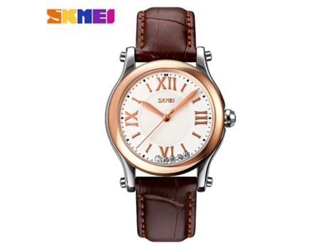 Relojes de Mujer Relojes de Pulsera de Mujer analógicos de Cuarzo de Cuero Impermeables-Café LUUCOZK