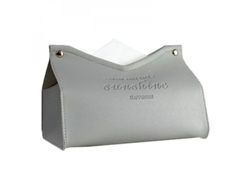 2026-caja De Pañuelos De Cuero Pu Anti-deslizante Resistente Al Agua Para Hotel Hogar Sala 22x12.8x14cm 22*12,8*14cm Gris
