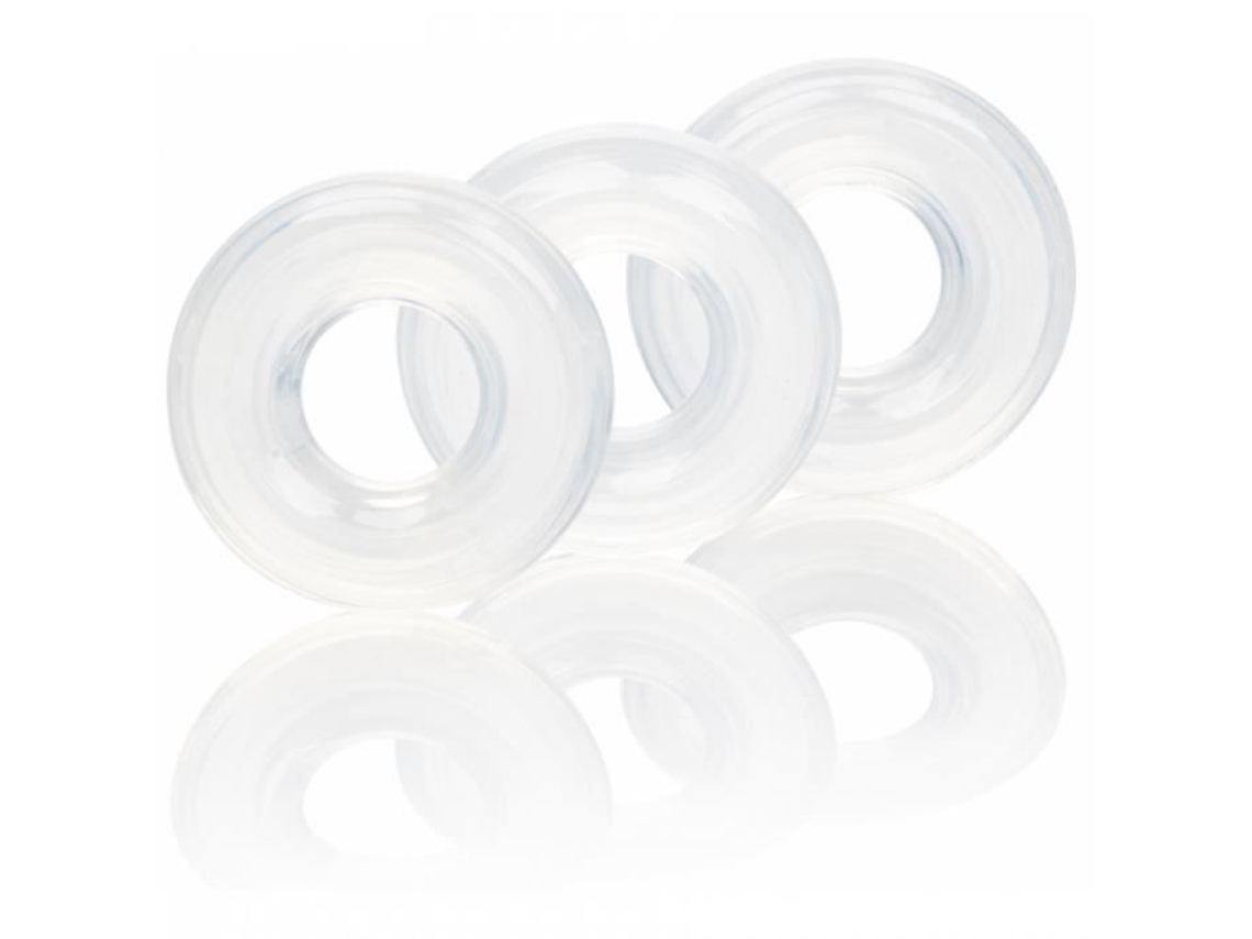 Cockring De Silicona Juego De 3 Cockrings Apiladores Flexibles 20 Mm CALEXOTICS