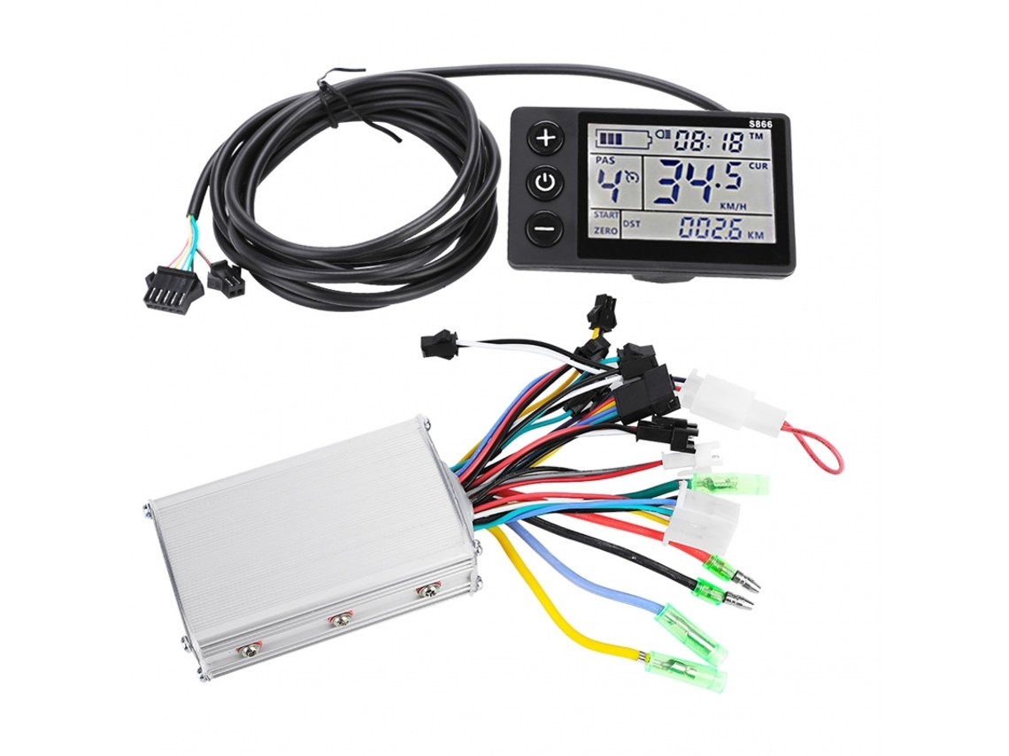 Controlador de bicicleta eléctrica sin escobillas (24 V, 48 V, 250 W, 350 W) con pantalla LCD
