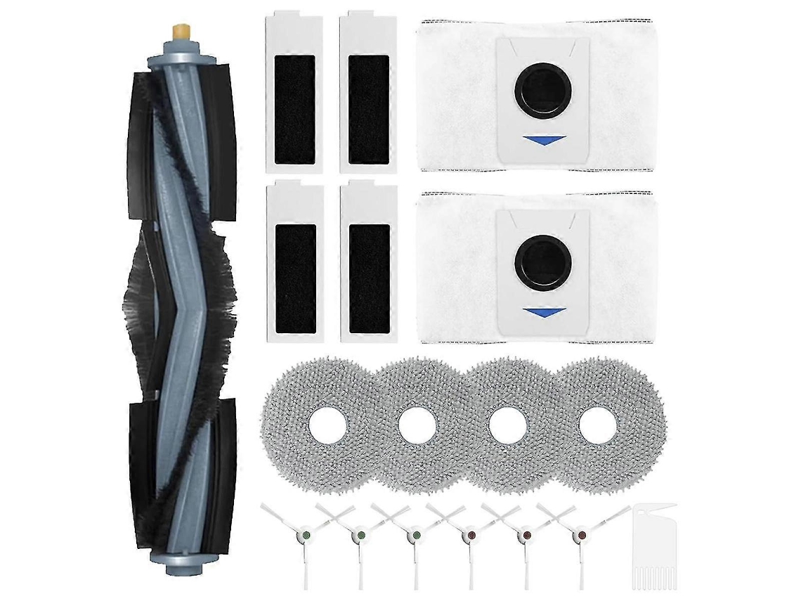 Para la aspiradora Deebot T20 Omni: cepillos laterales, mopa, bolsas para polvo, filtros HEPA y repuestos.