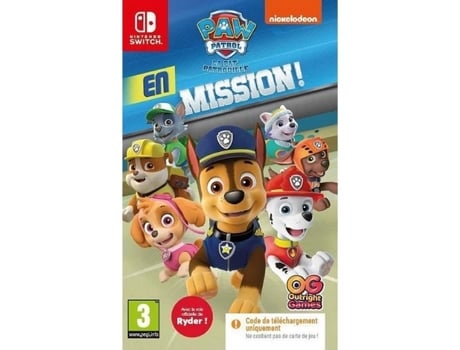 Código de juego Paw Patrol Nintendo Switch en una caja