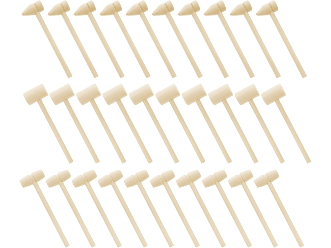 Juego De 30 Pequeños Mazos Madera Hechos Superficie Firme