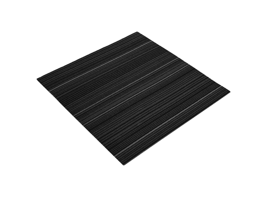 Vidaxl Azulejo De Alfombra Rayado Gris Oscuro 50 X 50 Cm 4 Pcs