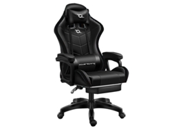 Silla de juego Powergaming con altavoz bluetooth y masaje de pie negro