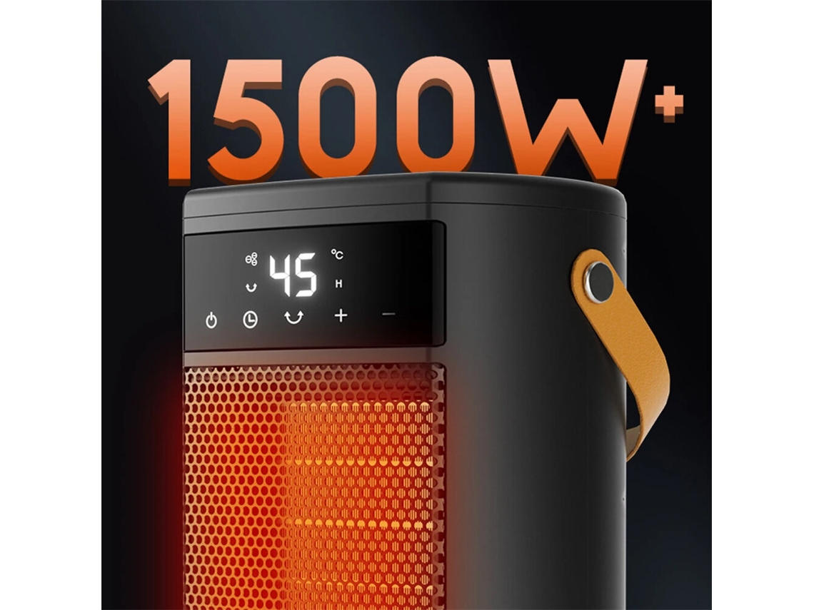 Calefactor De Escritorio Tevorex De 1500 W Con Pantalla Digital, Calentamiento Rápido Y Silencioso, Ventilador Ptc De Alta Potencia