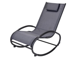 Mecedora metal txt gris oscuro
