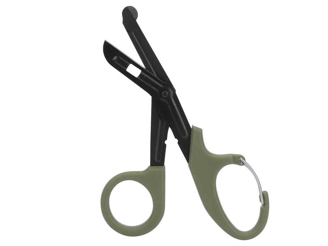 Cuencos de vendaje de acero inoxidable con troqueles finos, herramienta militar de primeros auxilios, color verde