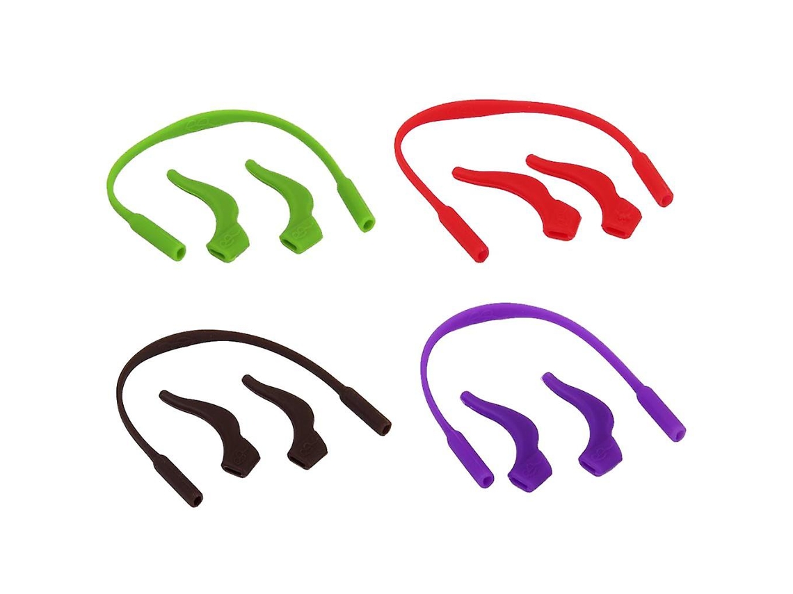 4 correas de silicona para gafas para niños, con cordón, banda deportiva y gancho para la oreja Rosewell