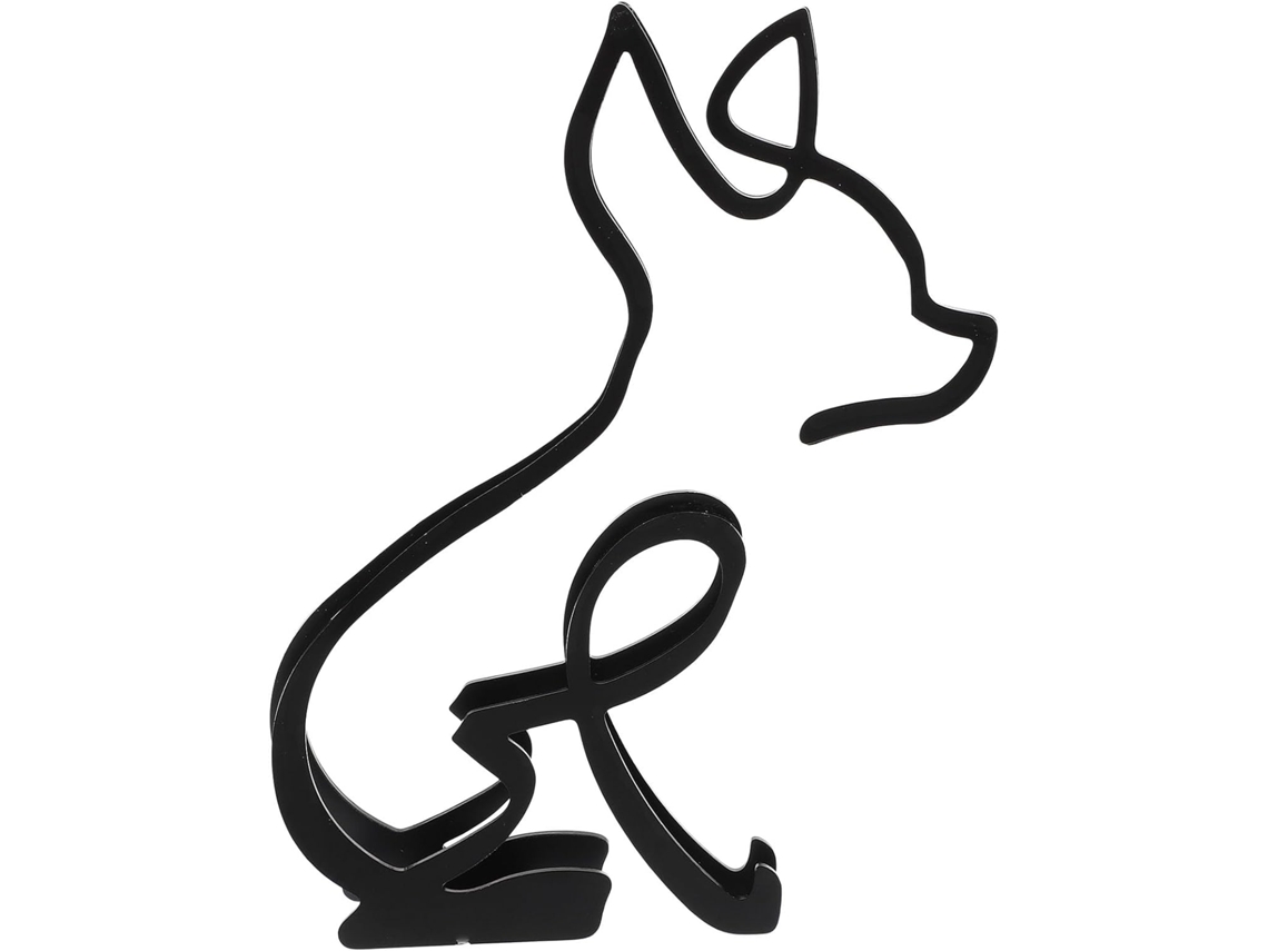 Negro Hogar Figura De Perro Como Un Elegante